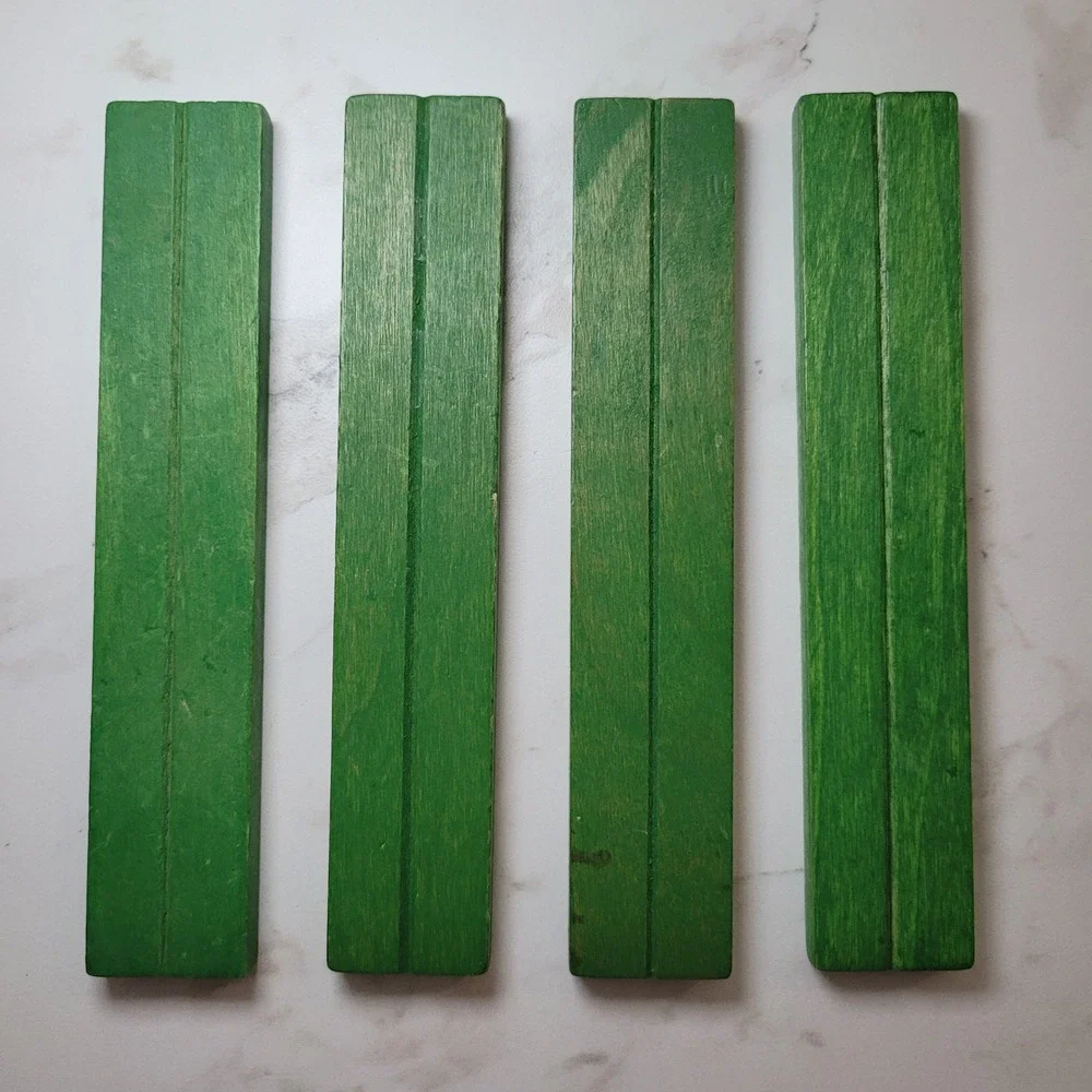 Vintage Lincoln Logs Green Flat 6 Inch‎ Small Roof